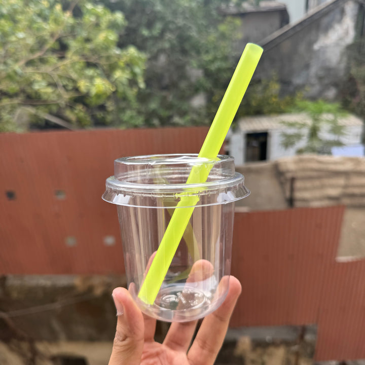 Trending U Shape Dessert Container PVC (10pc) • Coffee / Boba Tea Cups - 350ml