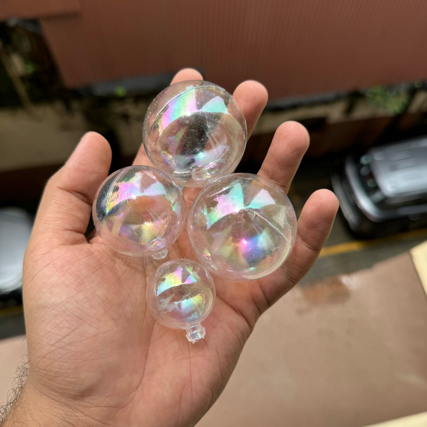 Clear Crystal Faux Balls