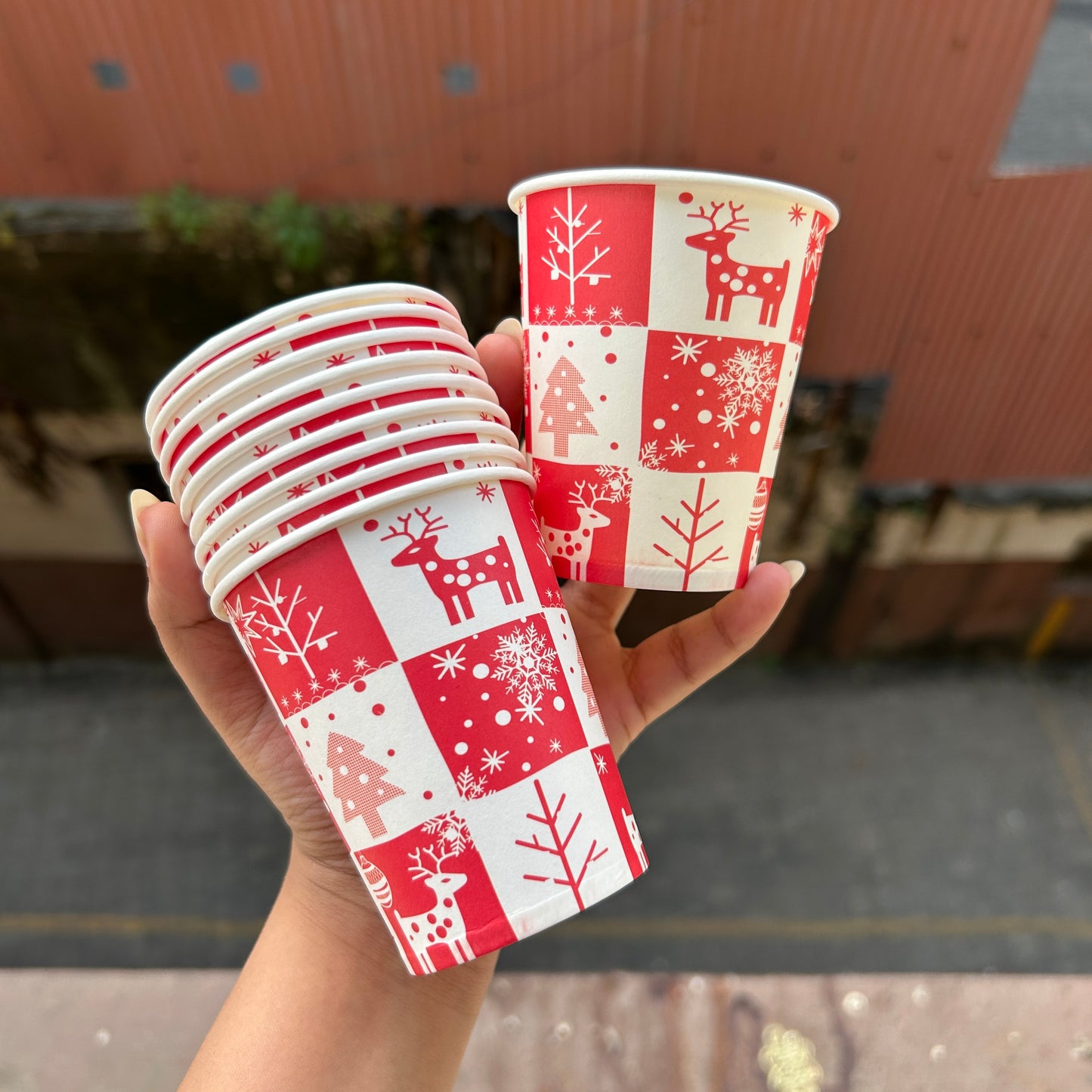 Christmas Disposables - Any Design Xmas Paper Cups 210ml (10pcs)