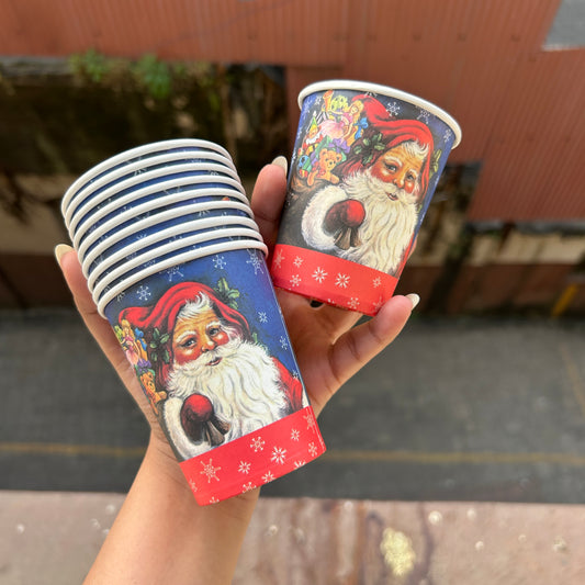 Christmas Disposables - Xmas Paper Cups 210ml (10pcs)
