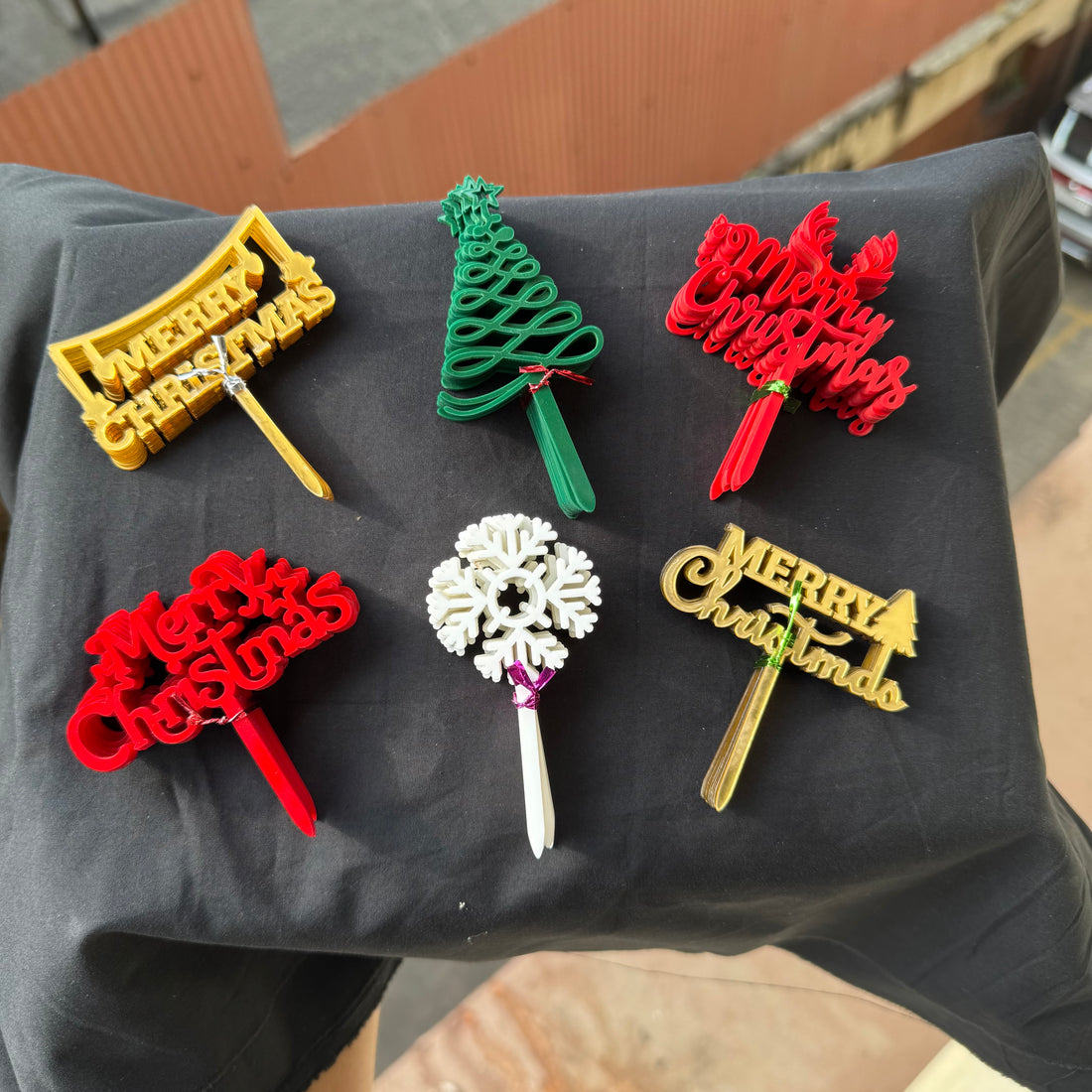 Christmas Snowflake Acrylic Topper / Tag (10 pc)