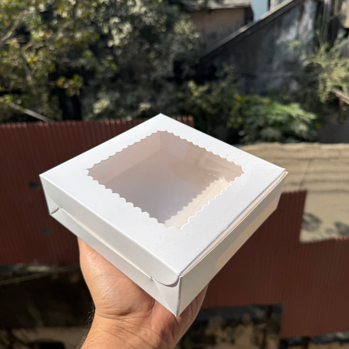 Four Brownie Box White (10pc)