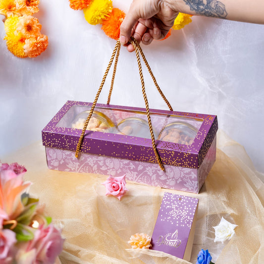 Festive Jar Hamper Box With Diwali Card (10pc)