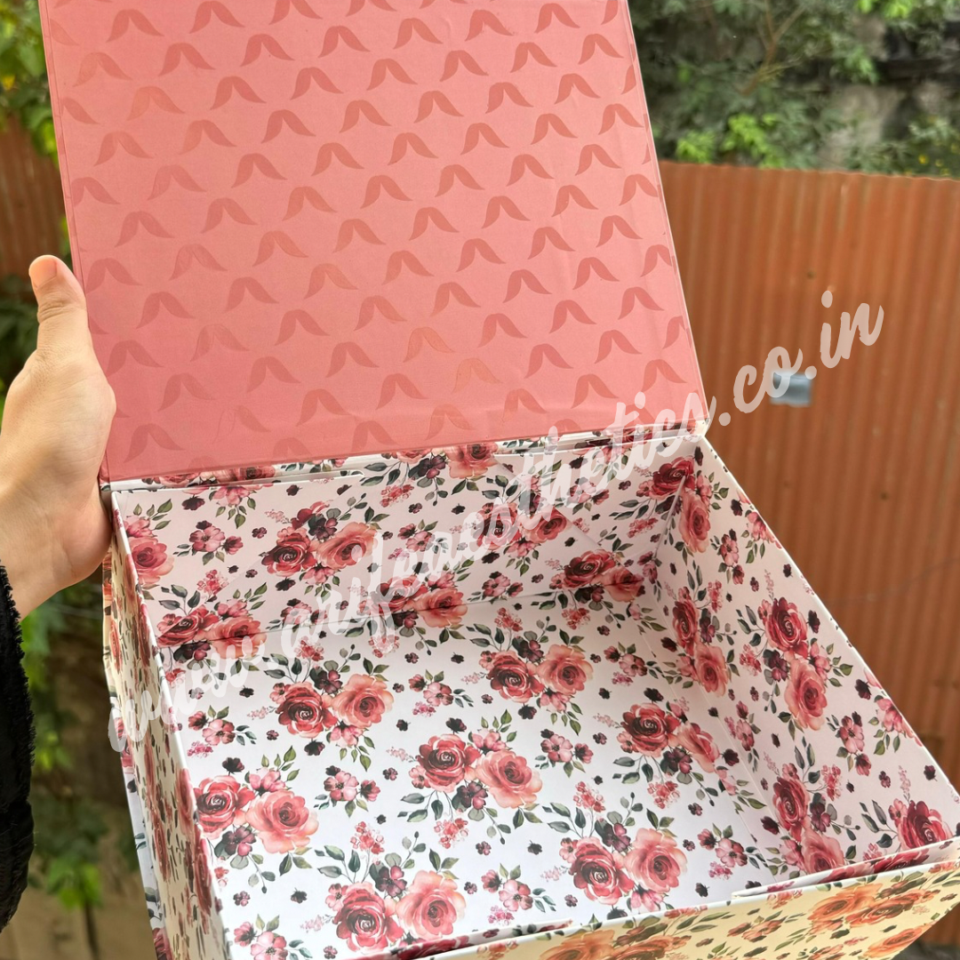 Floral Foldable Hamper Box 8 by 10