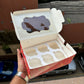 6 Cupcake Box Red Christmas (10 pc)
