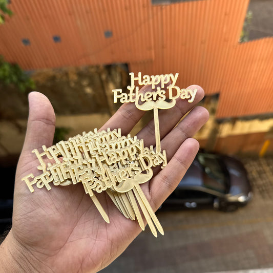 Father’s Day Acrylic Topper Golden (10pc)
