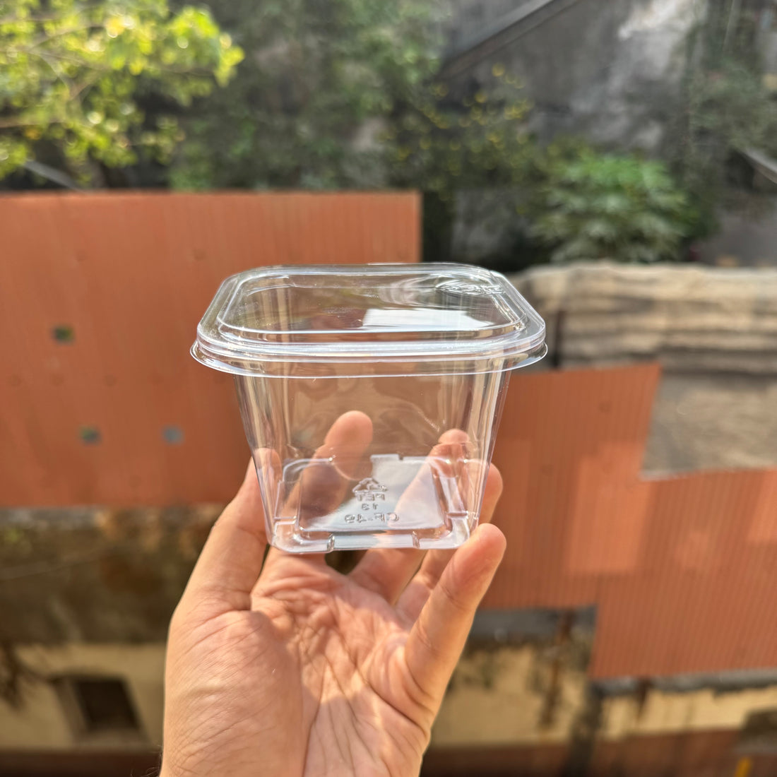 Trending Square Dessert PVC Container (10pc) - Code CF-49