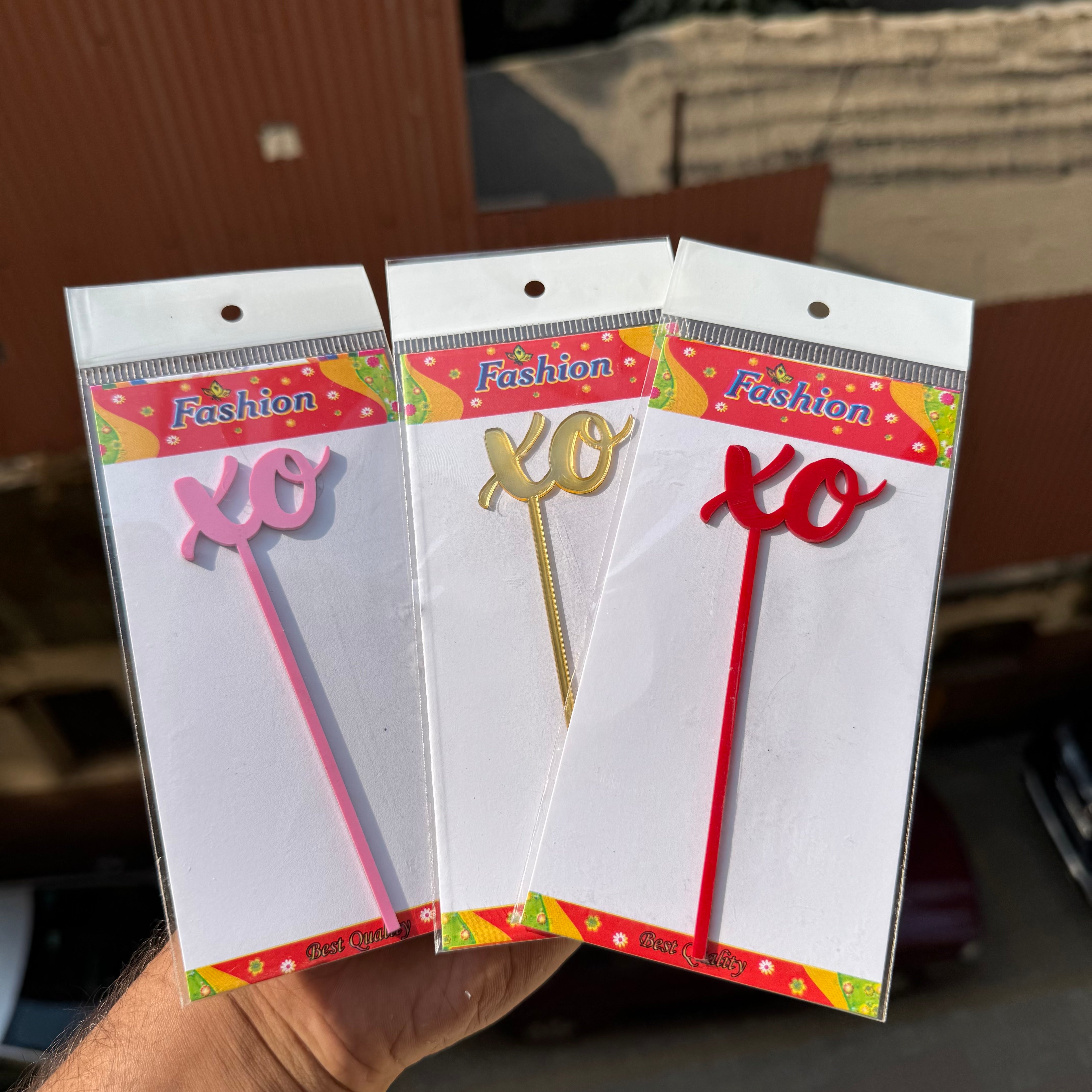 Valentine Acrylic Stirrers / Topper (3pc set)