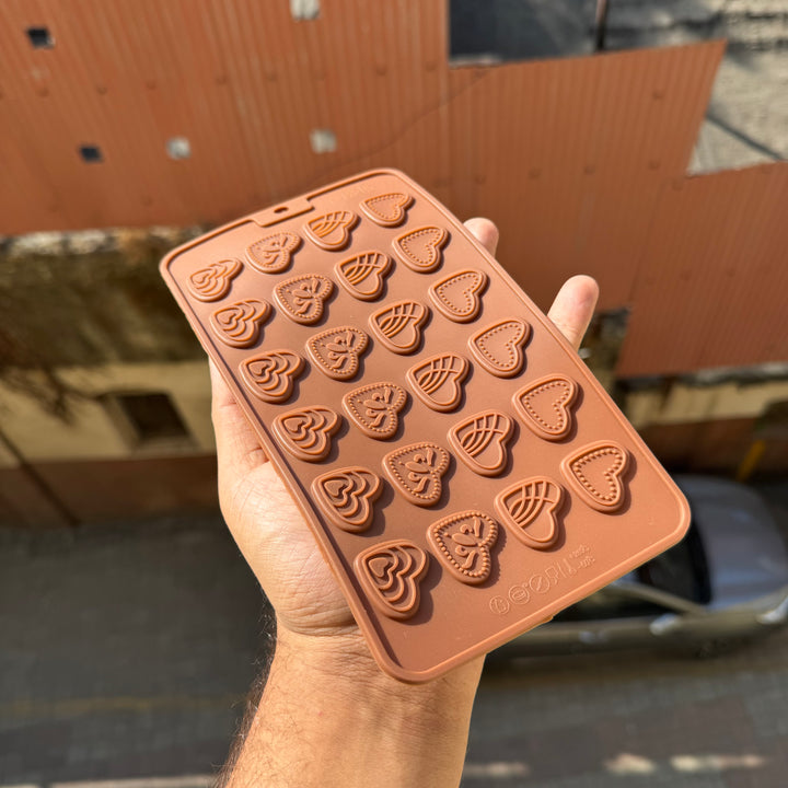 Pretty Heart Garnish Silicon Mould 1pc