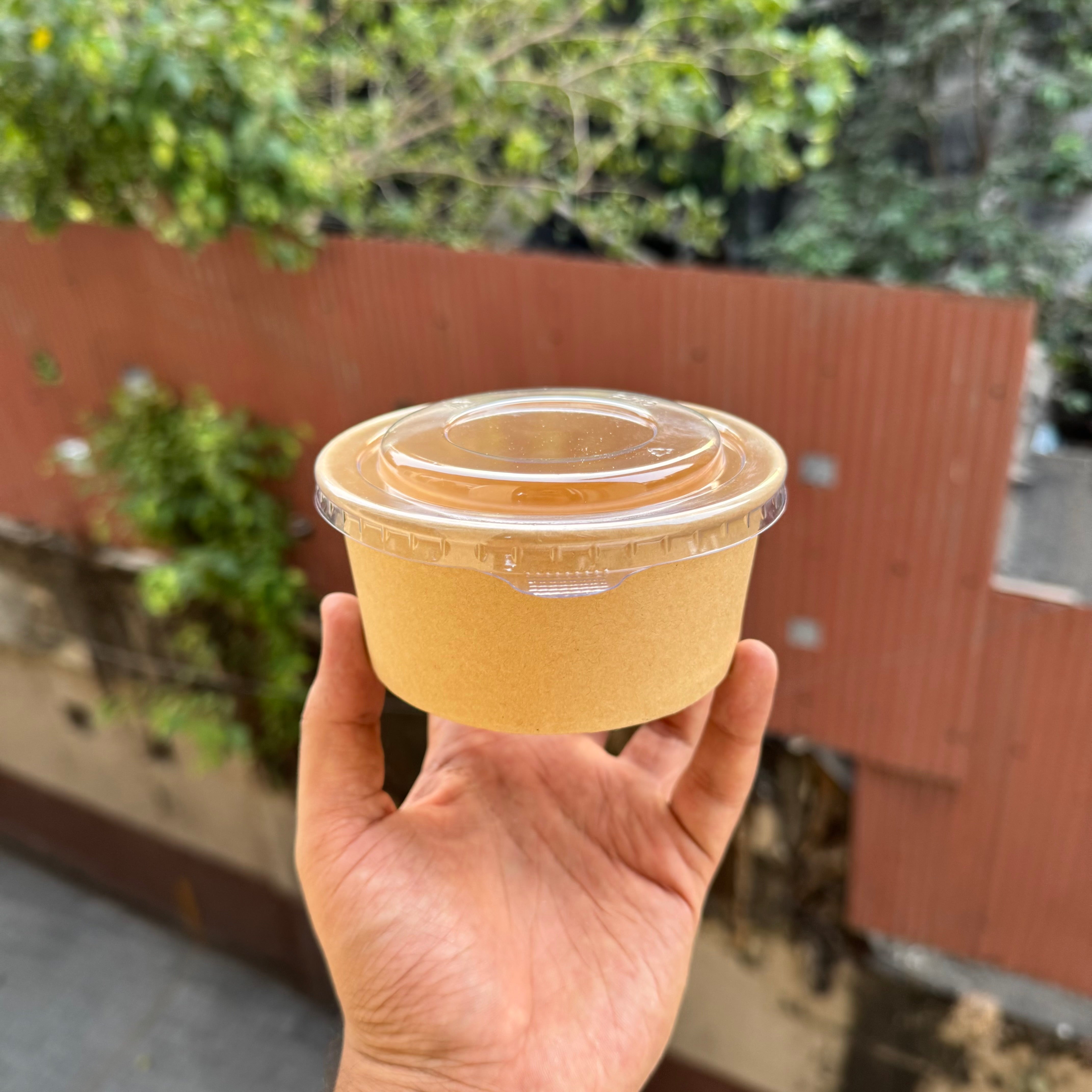 Kraft Tub 350ml with Lid (10pc)