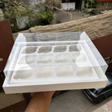 12 Cupcake Display Hamper Box White (5pc) #New