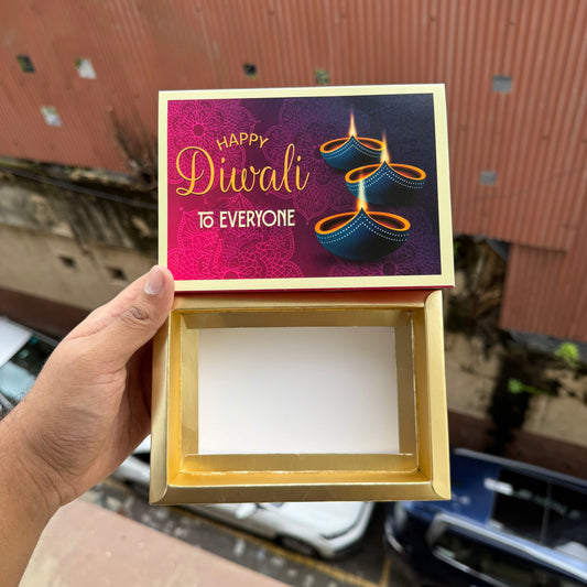 Diwali Slider Box - 6Cavity Size - Use For Brownie / Chocolate / Candle & More (10pc)