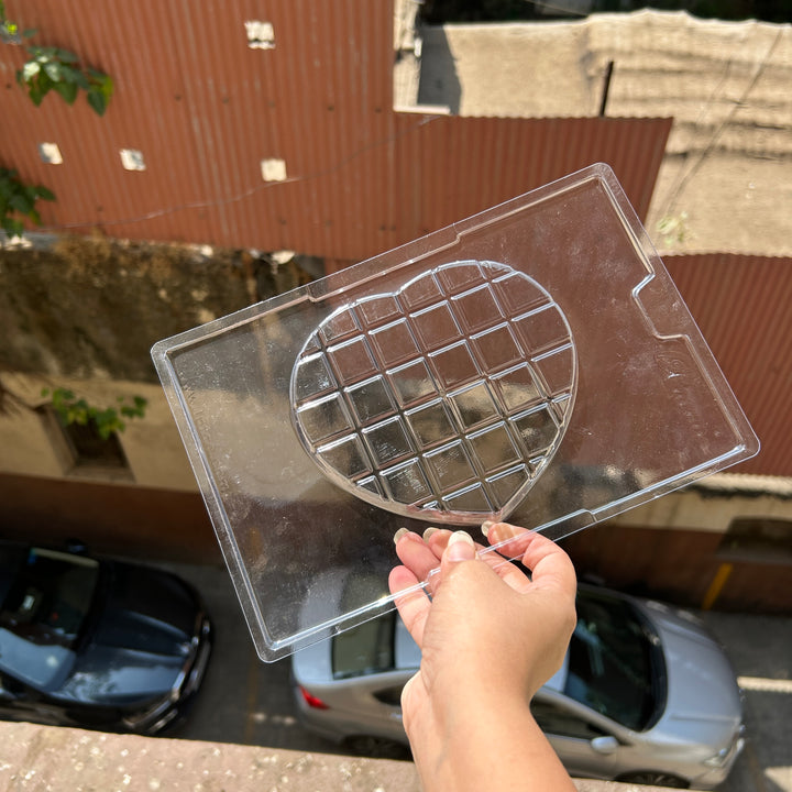 Heart Kunafa Bar Mould Pvc