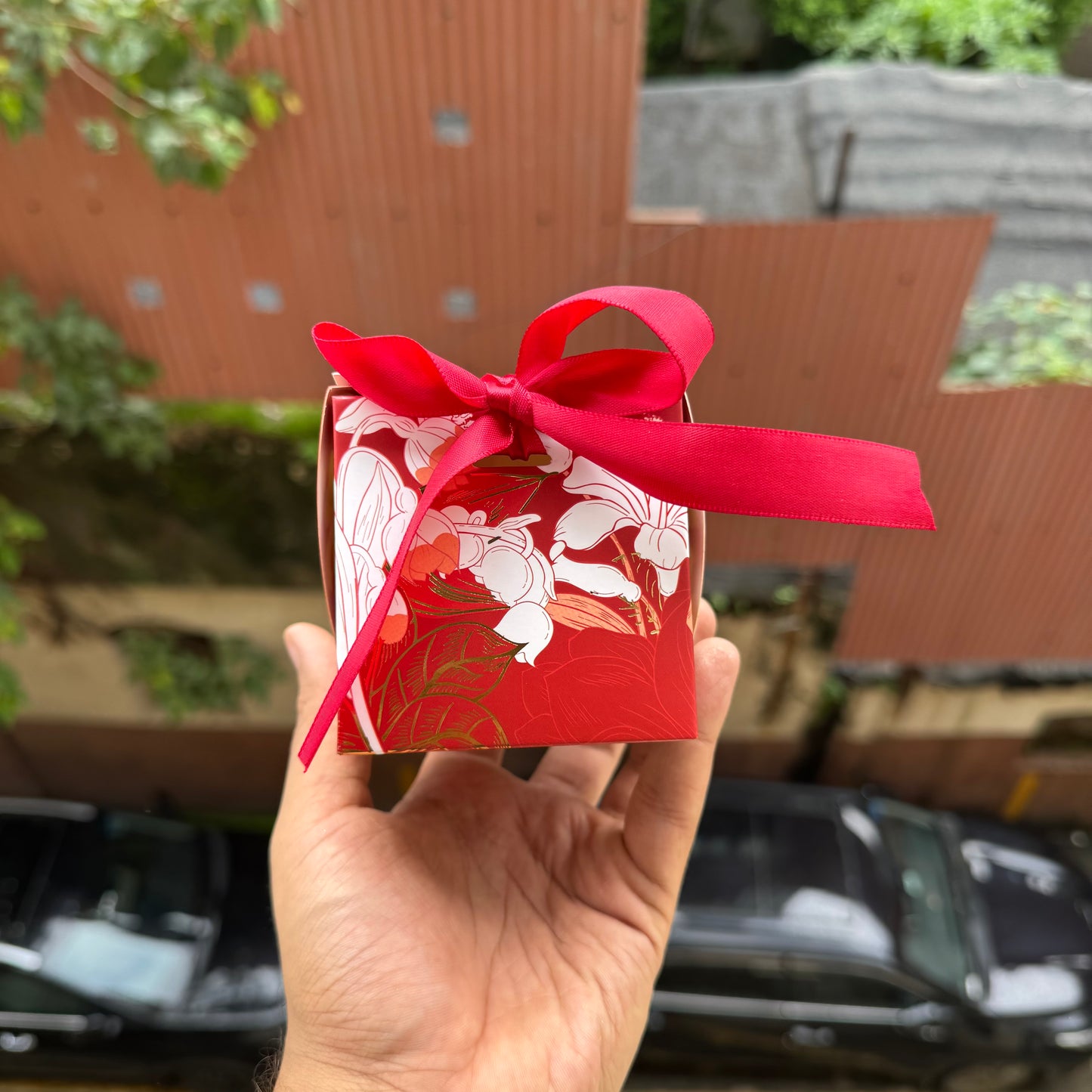 Pretty Floral Box for Candles / Chocolates / Jewellery With Ribbon (10pc)