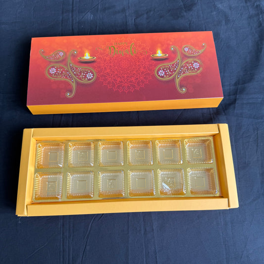 Diwali Foiled 12 Cavity Slider Box (10pc)