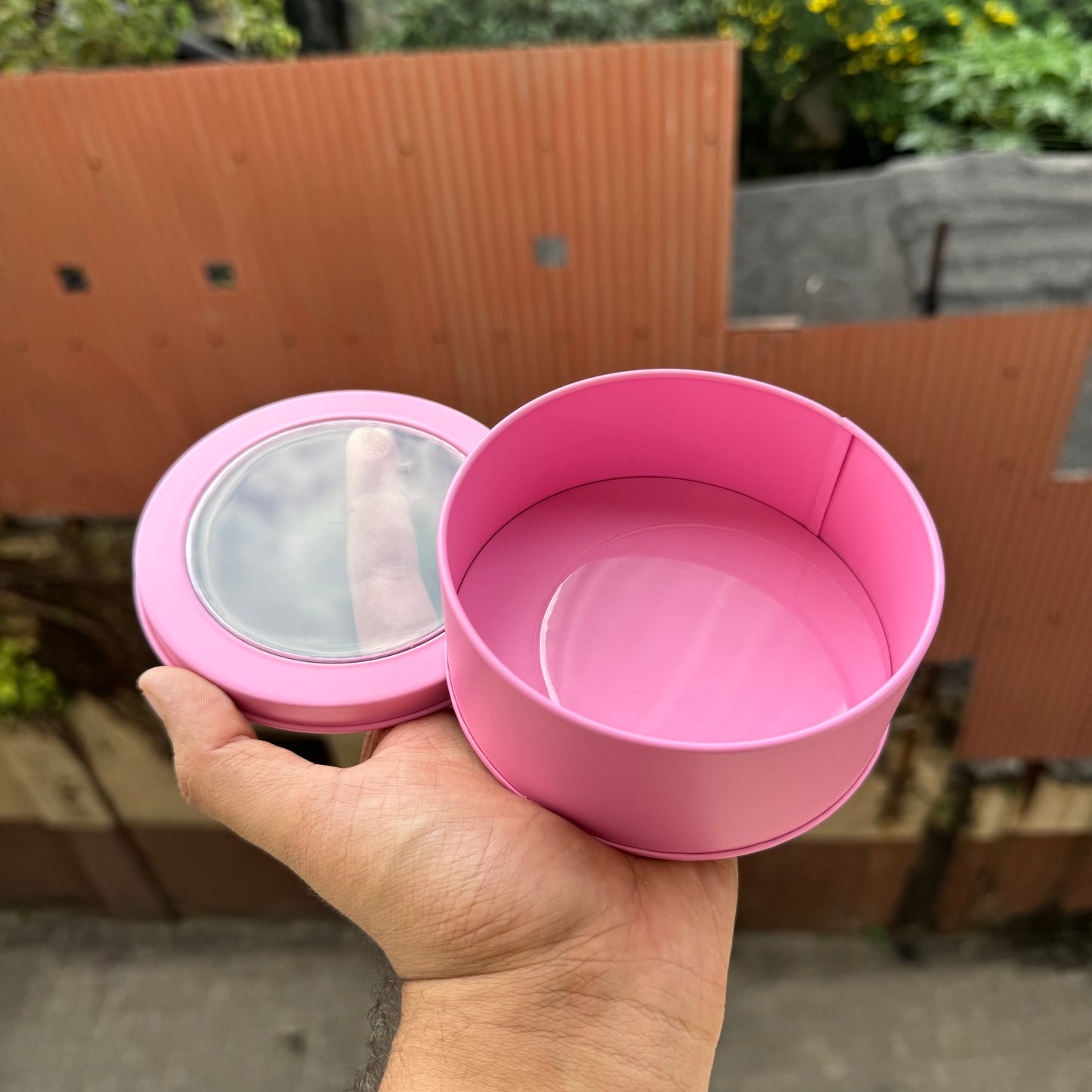 Pink Round Dream Tin With Window