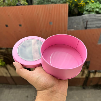 Pink Round Dream Tin With Window