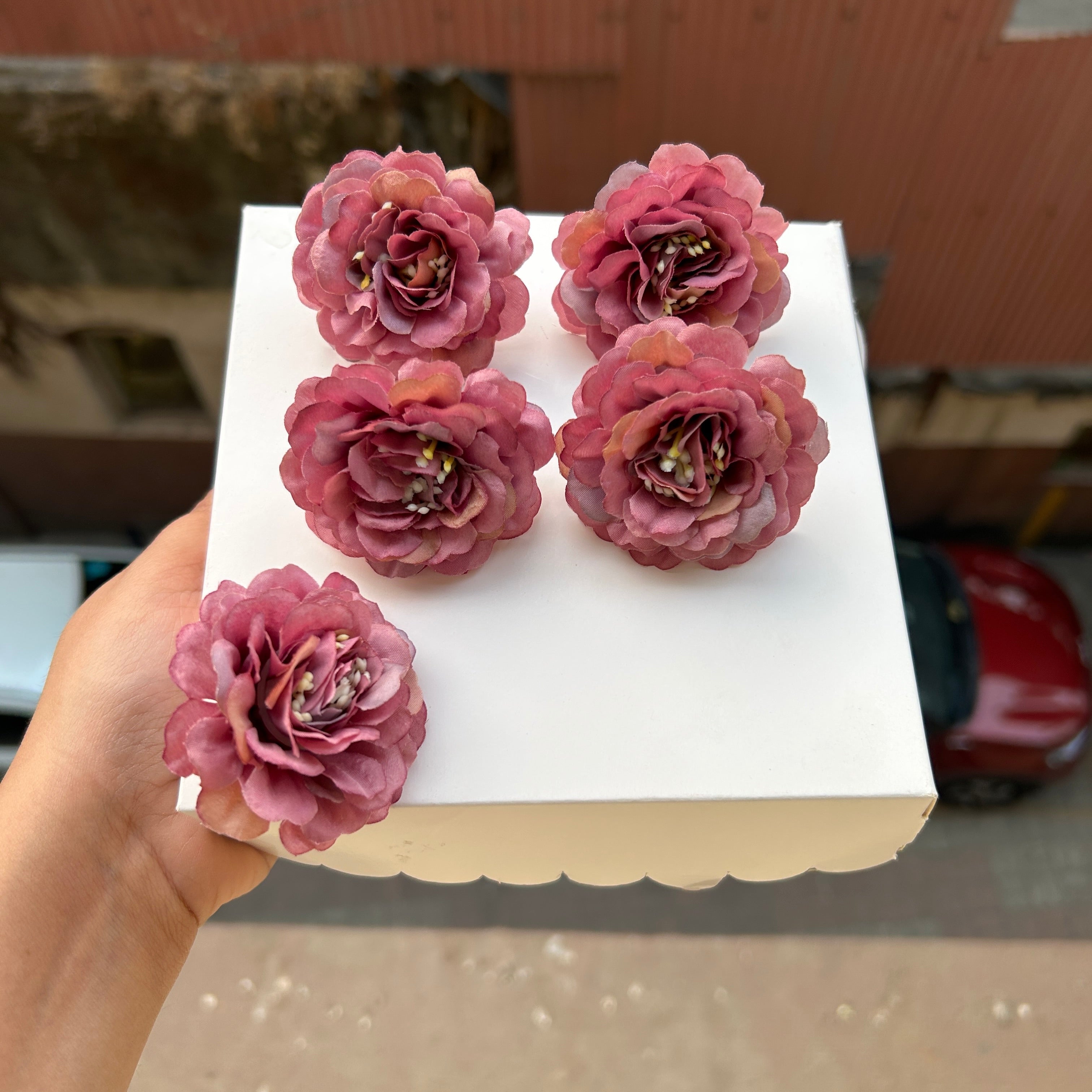 Layered Peony Artificial Flower (5pc)