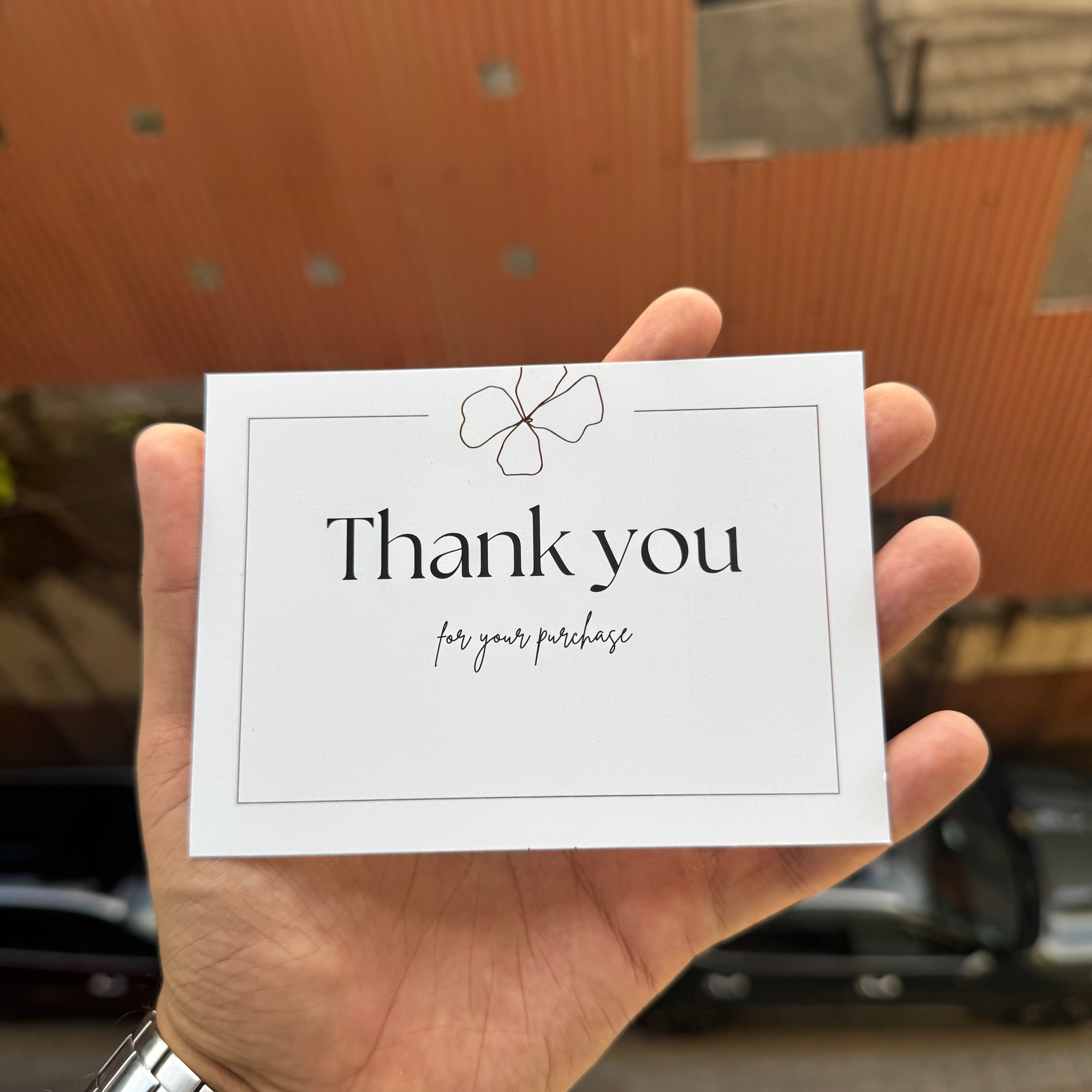 Candle Care & Thank You Card - Dual Side Print (10pc)