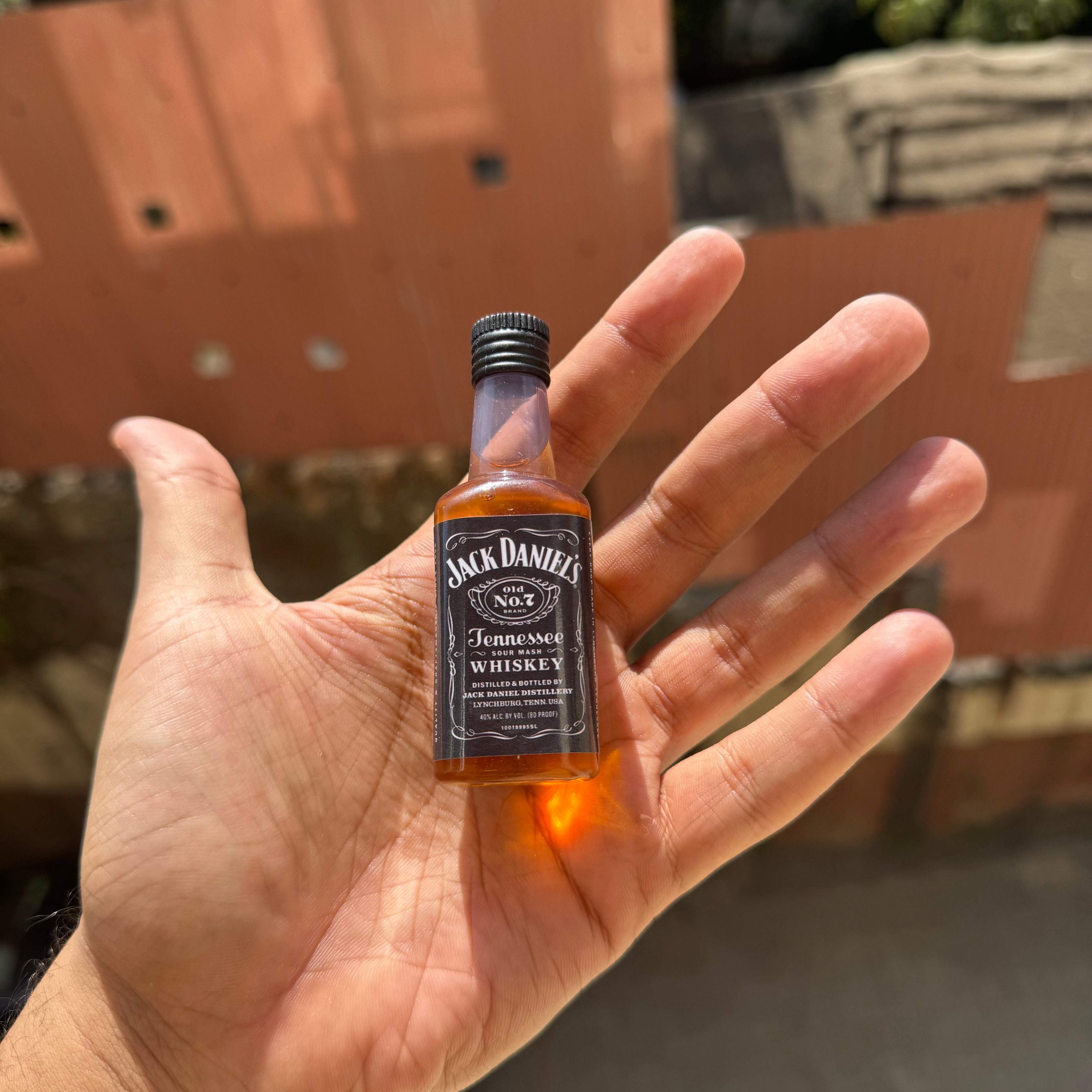 Whiskey Theme Cake Topper – Mini Dummy Alcohol Bottle