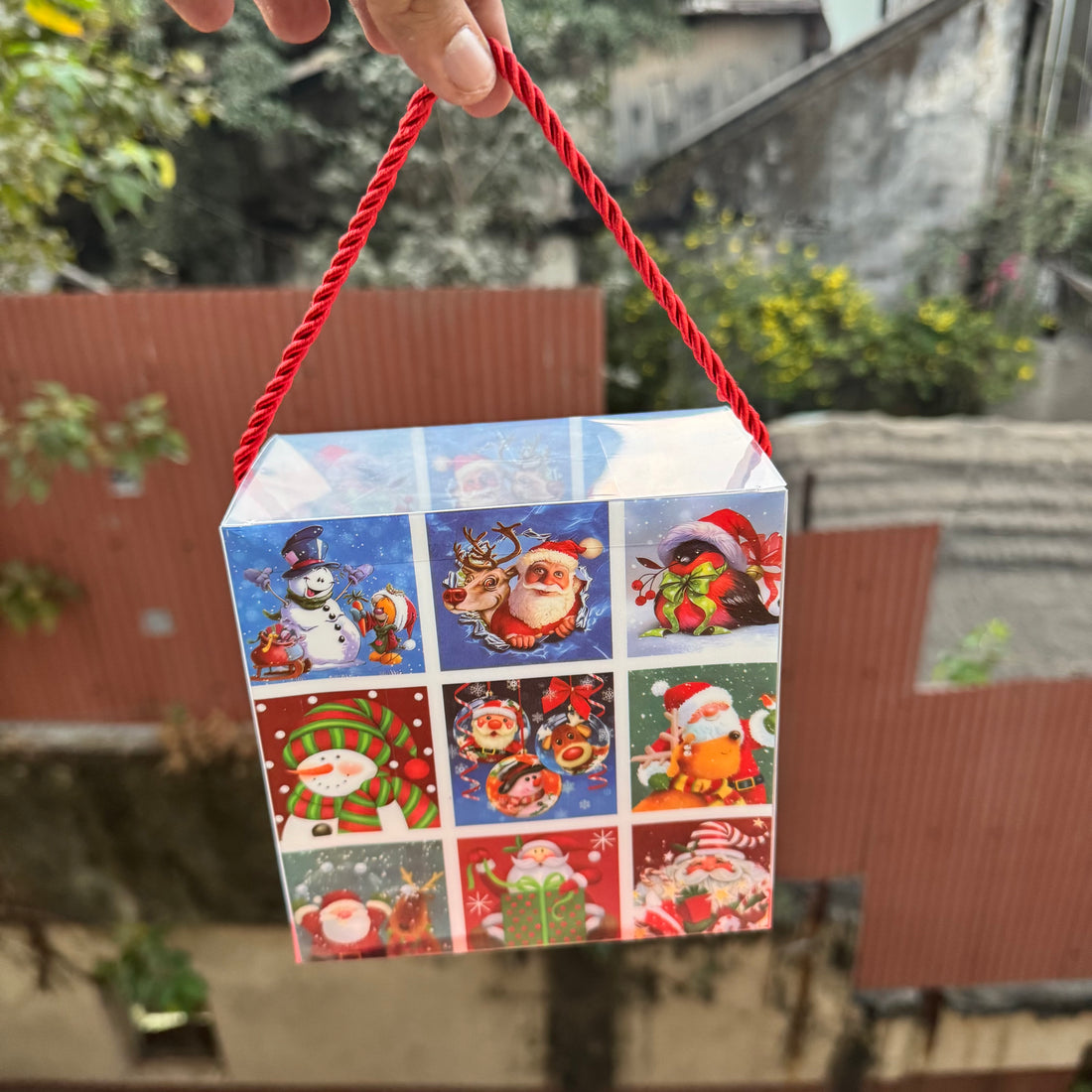 Christmas PVC Hamper Bag 7” (10 pc)