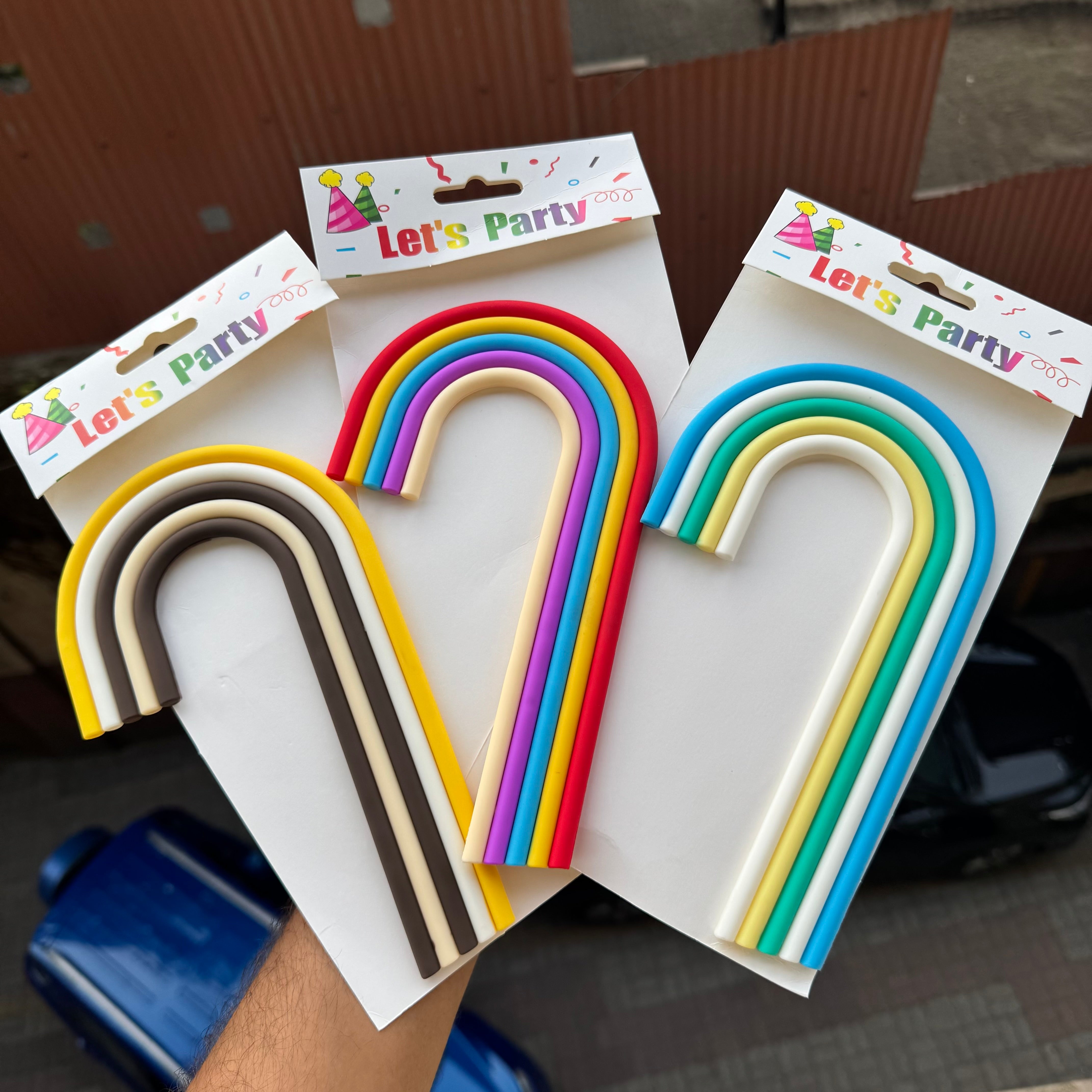 Silicon Long Rainbow Topper 1pc