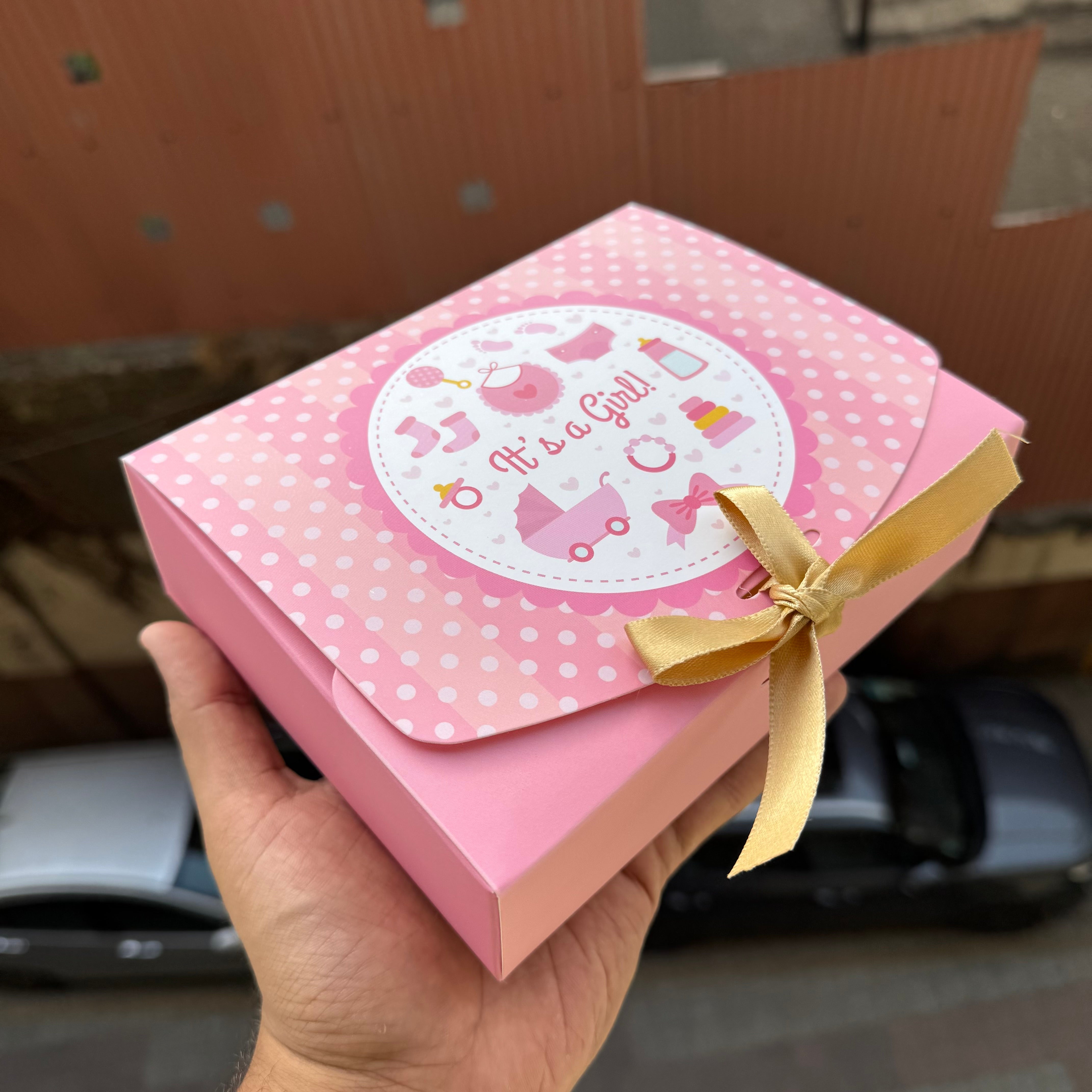 Baby Girl Announcement Hamper Box