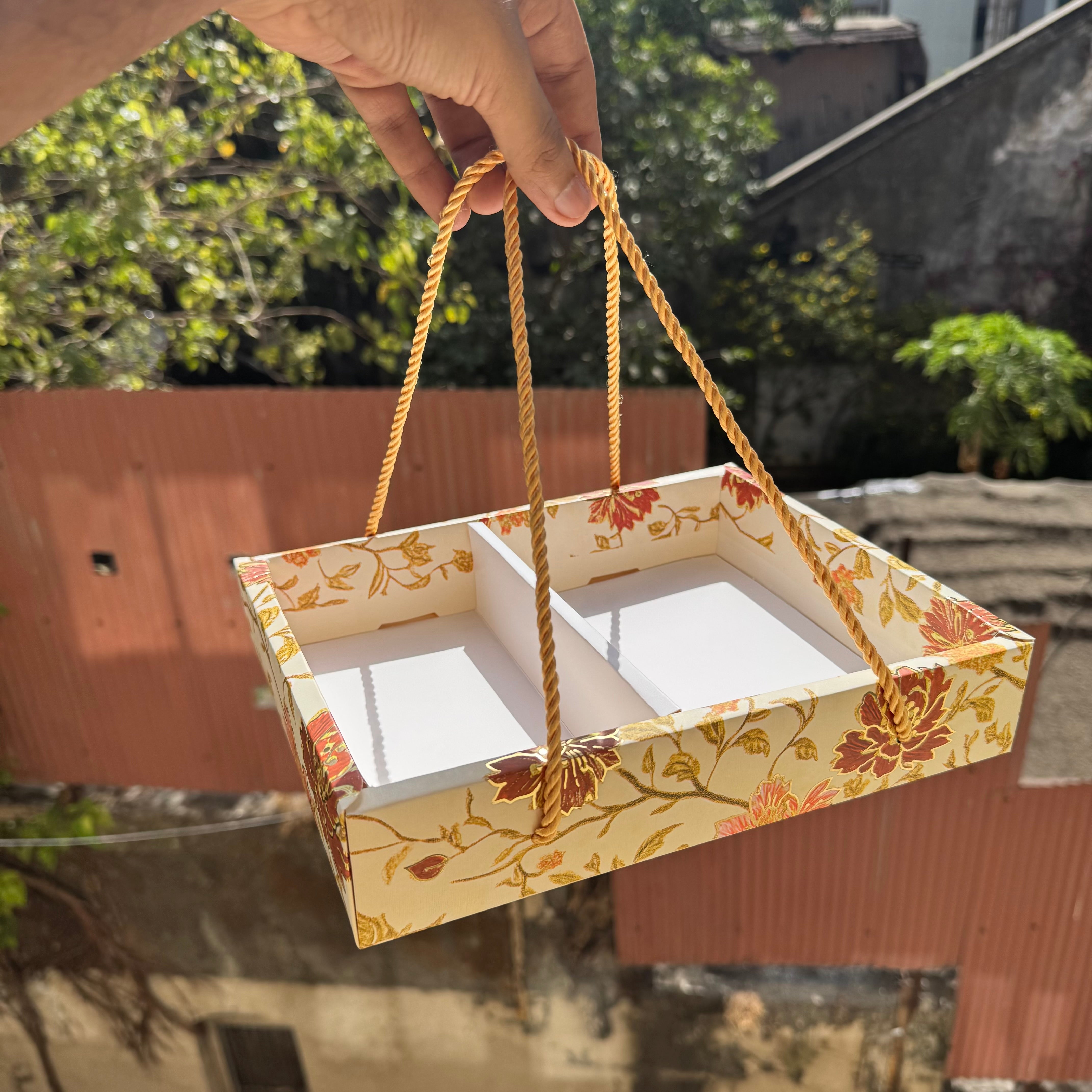 Rakhi Marigold Box - Bar + Cavity (10pc) • BK 97 MM