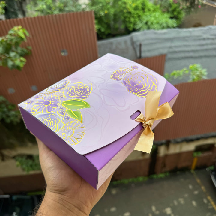 Lilac Whispers Gold Foiling Mini Hamper / Chocolate Box (10pc)