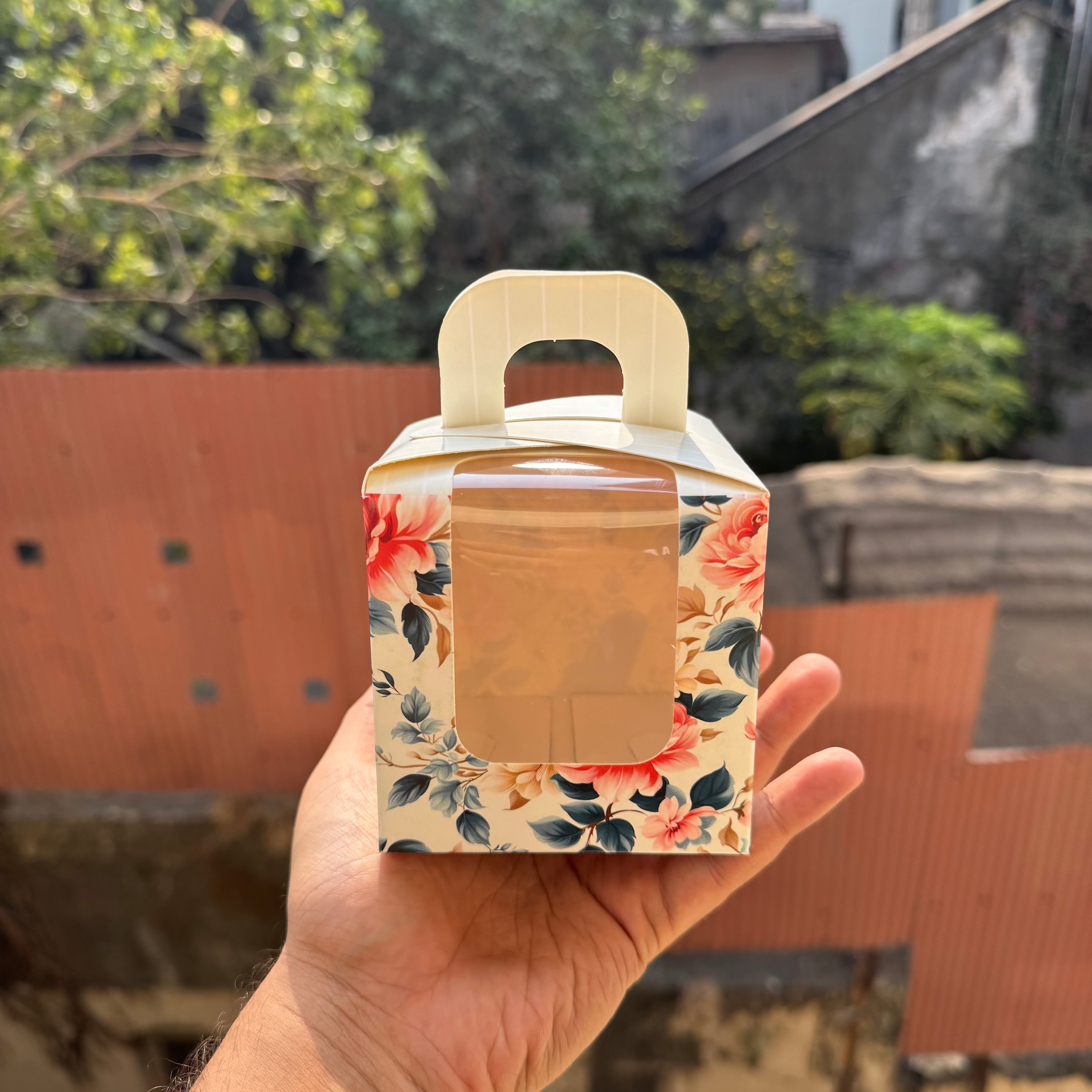 Floral Window Box for Jar & Single Cupcake (10pc)