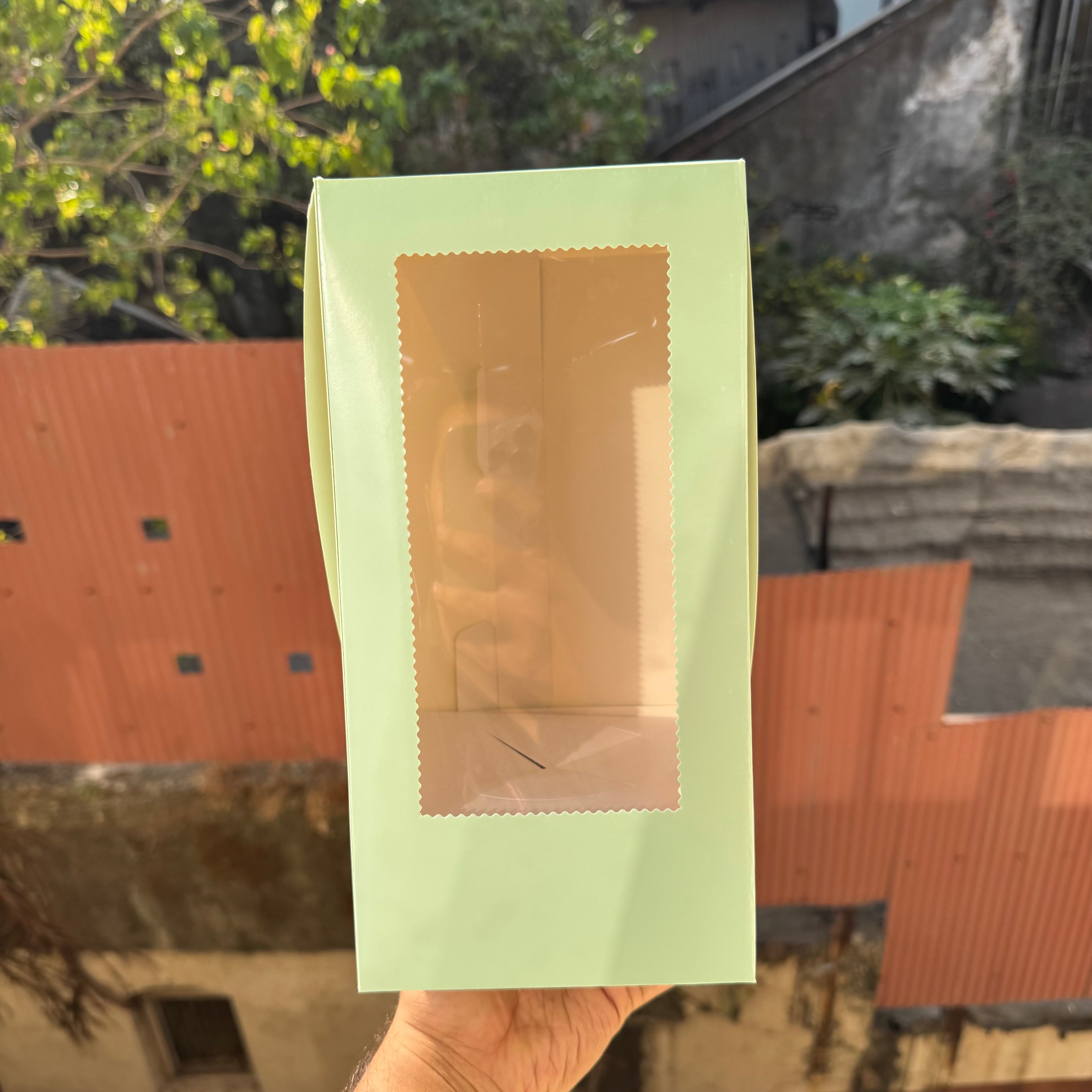 Trending Wine Glass Cake Box Mint Green