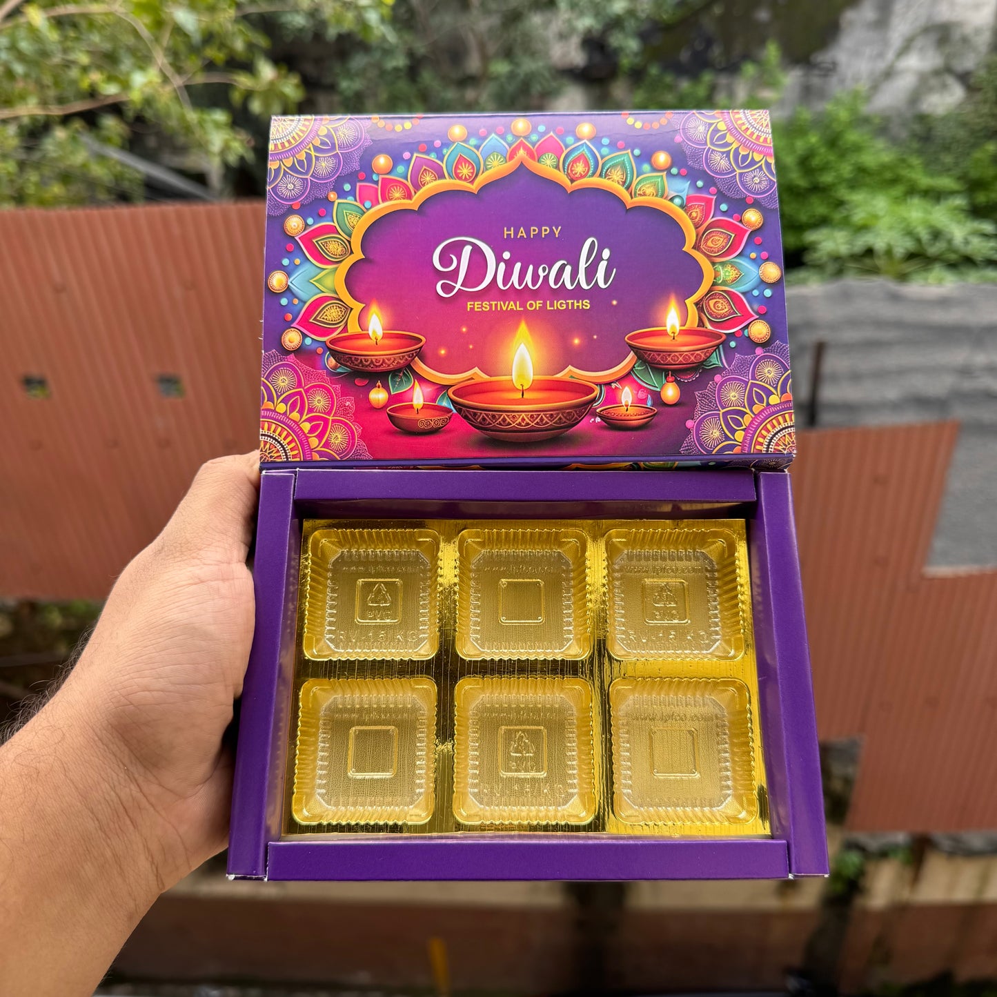Diwali Chocolate Box 6 Cavity (10pcs)