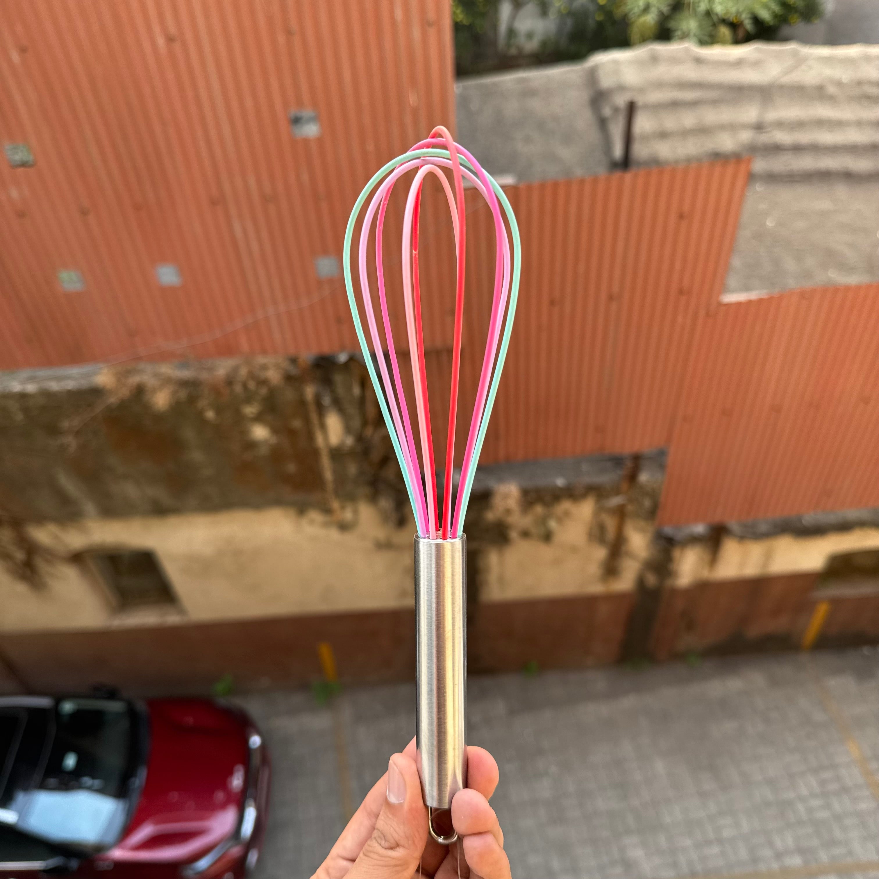 Whisker With Steel Handle And Silicon Handle