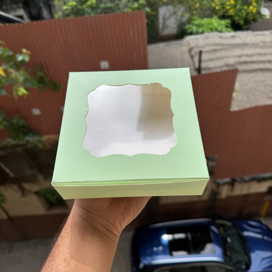 Pastel Mint Green 4 Brownie Box (10pc)