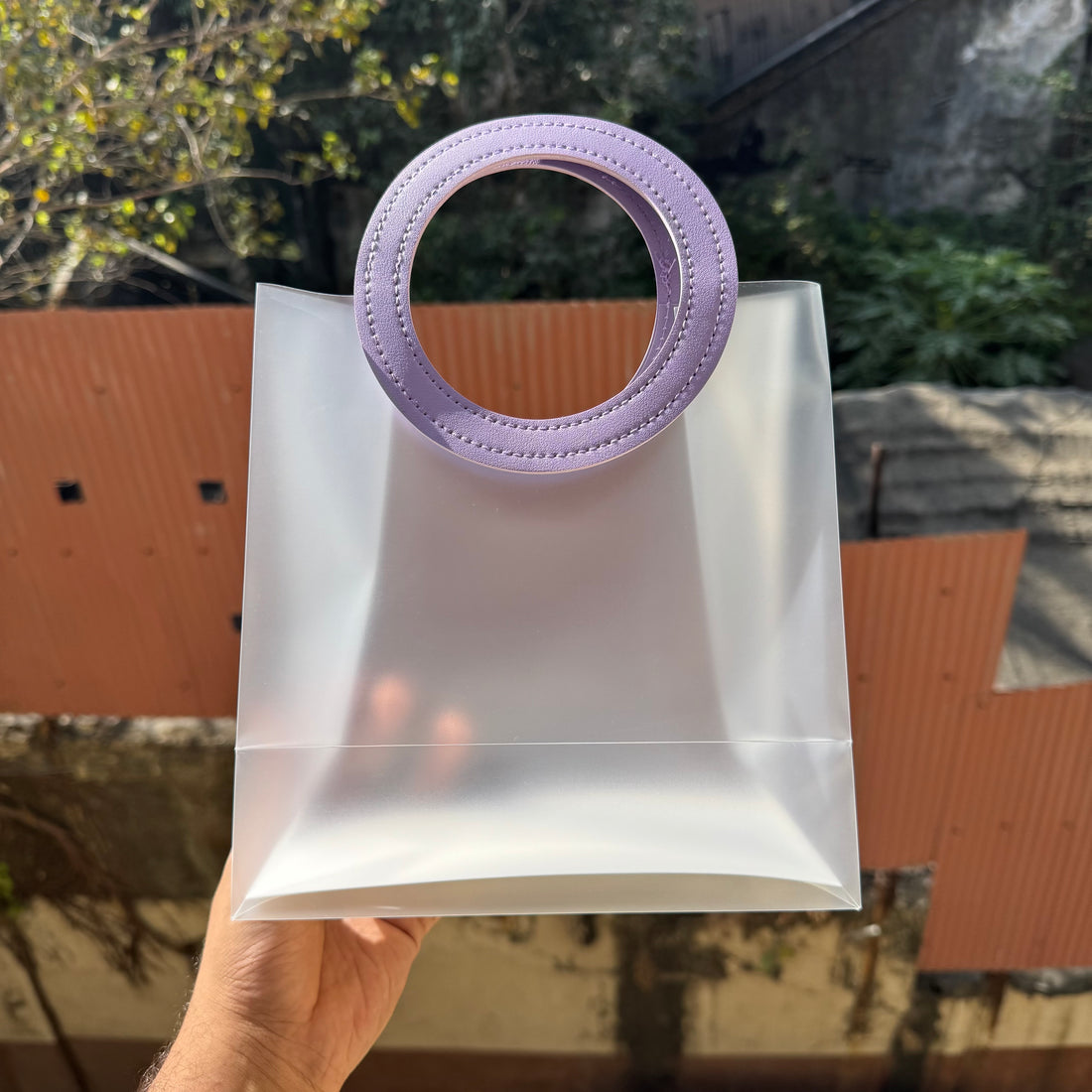 Frosted Bag 8x9inch (10pc) Lilac Colour