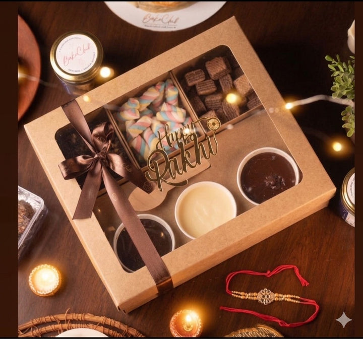Rakhi Platter Dessert / Savoury Box Kraft (10pc)