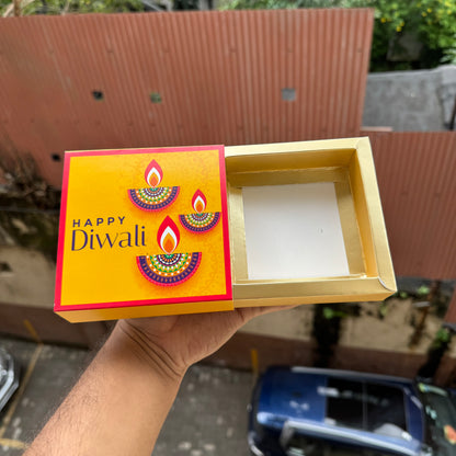 Diwali Slider Box - 4Cavity Size - Use For Brownie / Chocolate / Candle & More (10pc)
