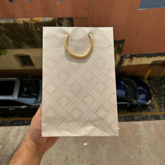 Ivory Flat Paper Bag 6 by 9