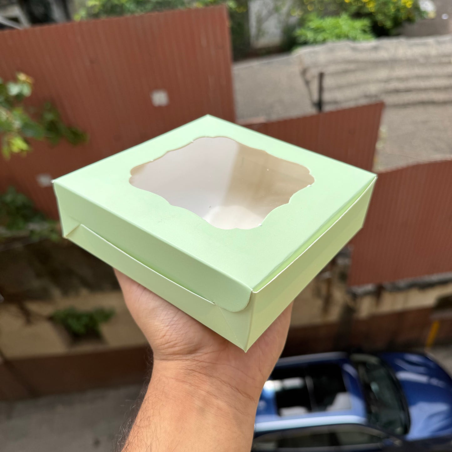 Pastel Mint Green 4 Brownie Box (10pc)