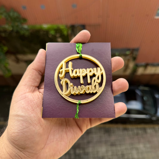 3inch Diwali Acrylic Charms (5pc) • Happy Diwali Round Shape