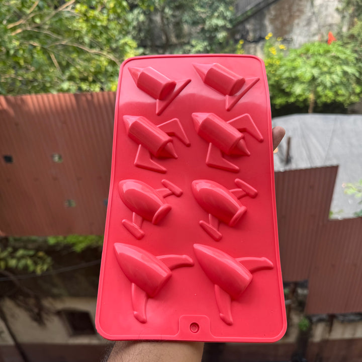 Diwali ~ Rocket Silicon Mould 8in1 (1pc)