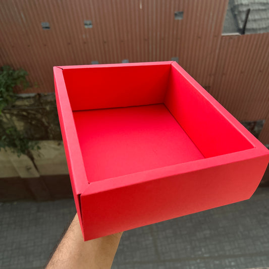 Red Hamper Box With Lid