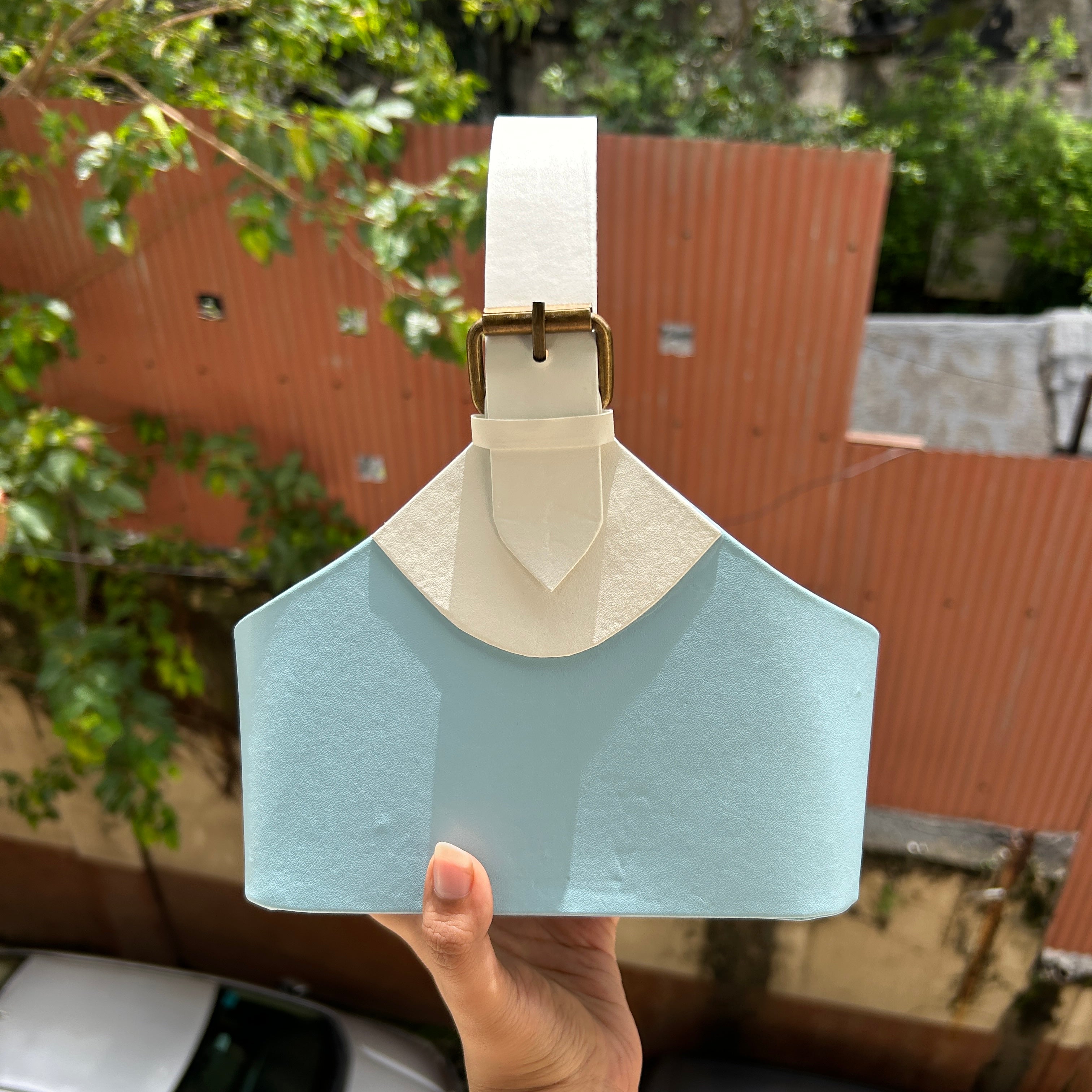 Premium Mini Leatherite Baskets Blue