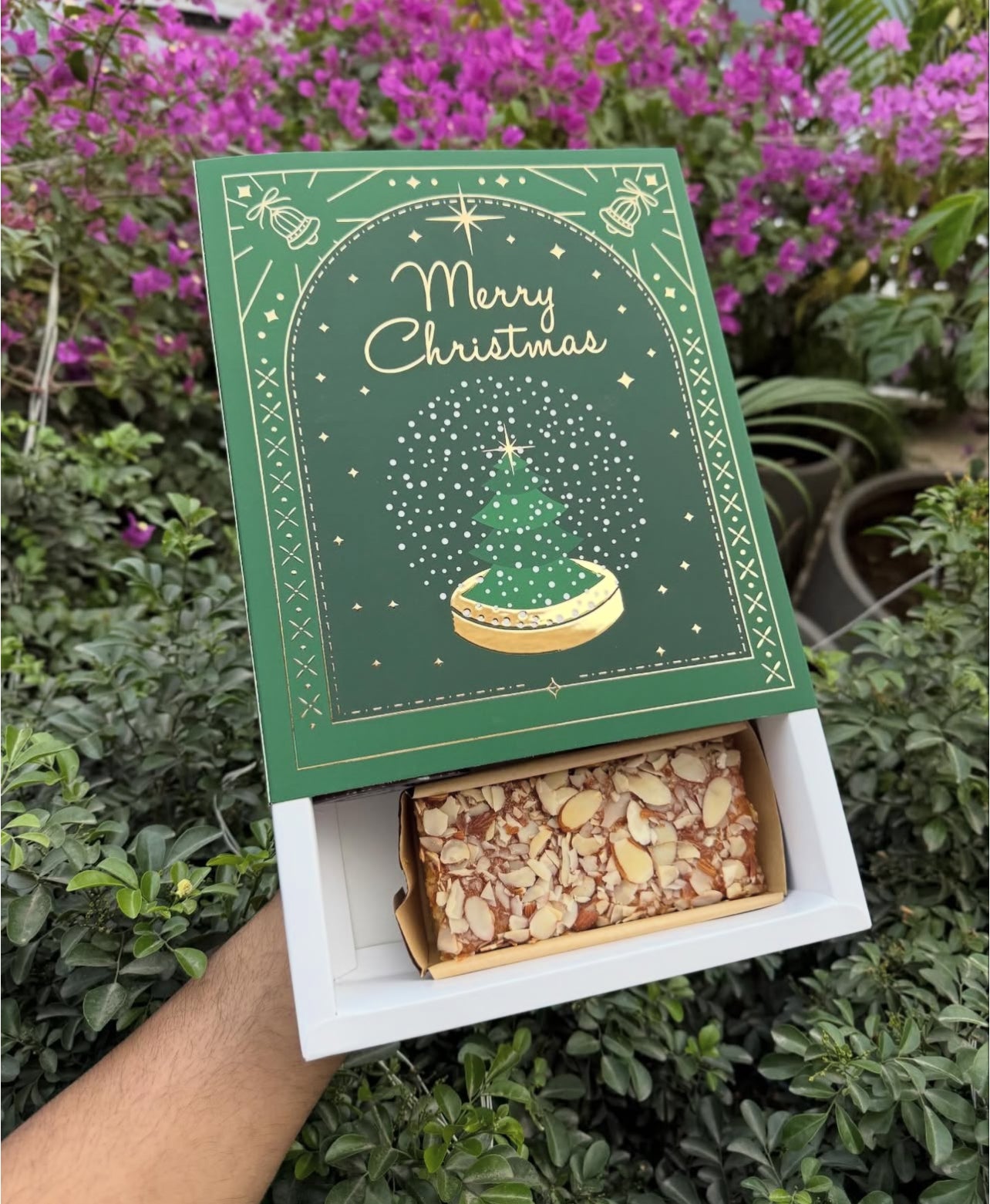 Christmas Book Slider Hamper Box | Green