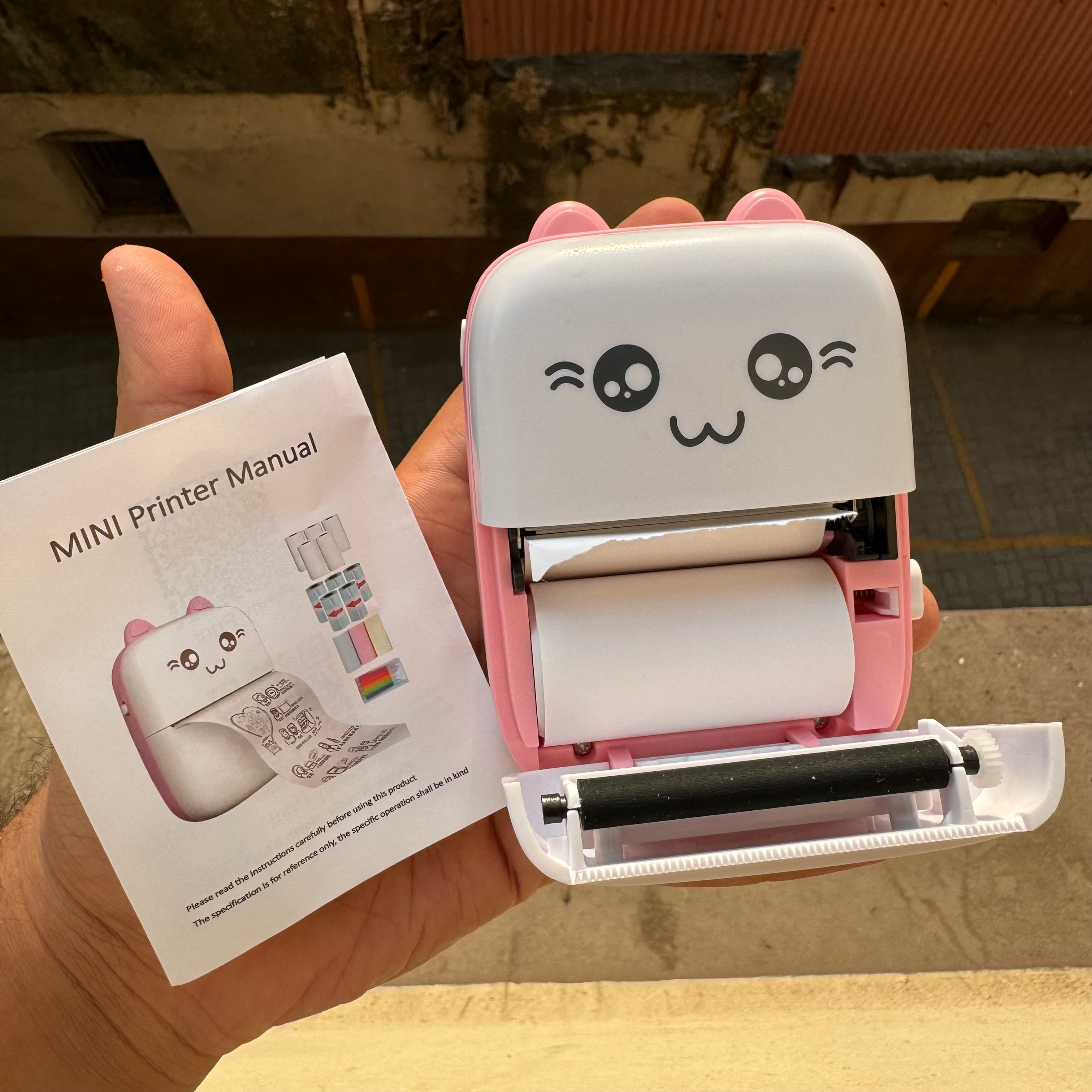 Portable Inkless Thermal Printer MINI Wireless Bluetooth Printer Pink ...