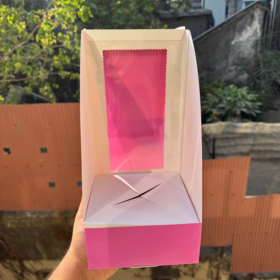 Trending Wine Glass Cake Box Purple