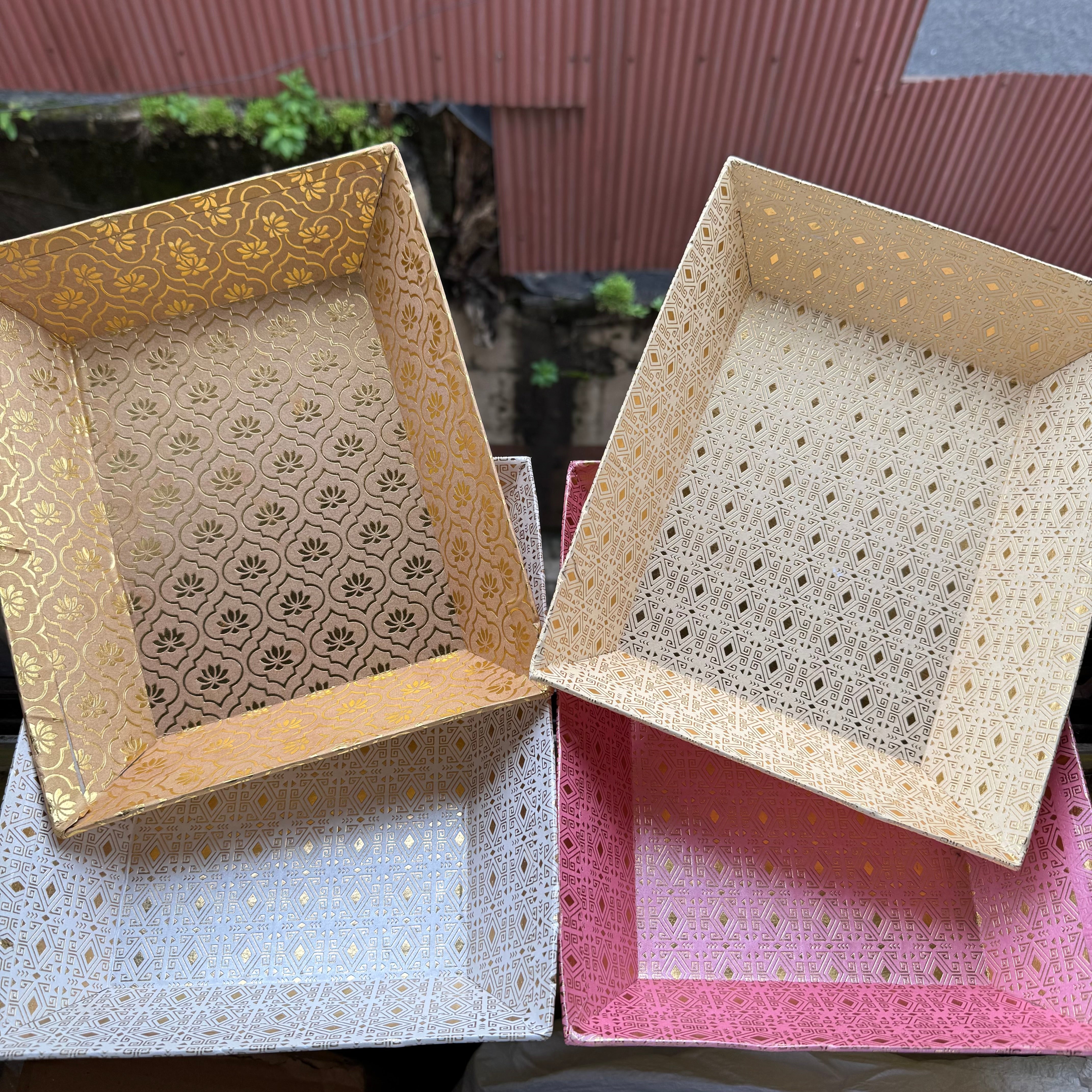 Festive Hamper Rectangle Tray (5pc)