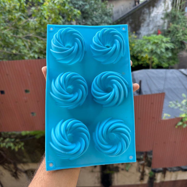 Swirl Silicon Bundt Mould 1pc (6cavity)