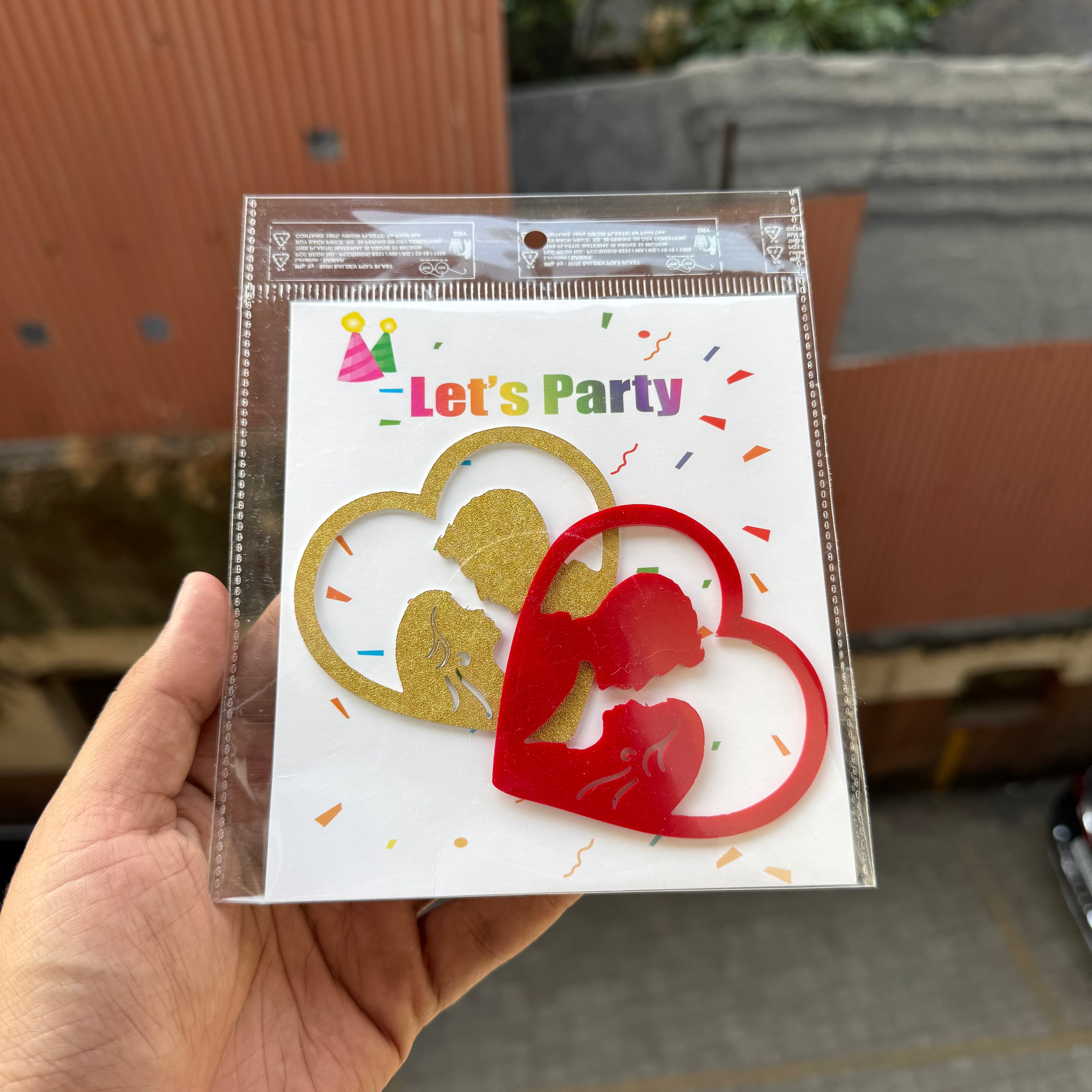 Valentine Acrylic Charm Set Of 2pcs