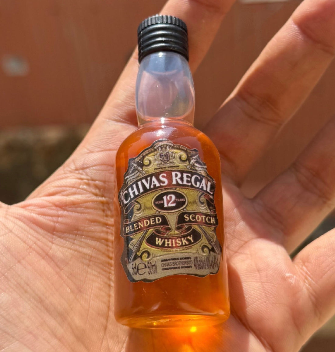 Whiskey Theme Cake Topper – Mini Dummy Alcohol Bottle